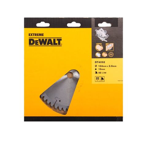 DeWALT DT4092 184x16mm, 48 zubov Pilový kotúč na hliník, dýhu a laminát