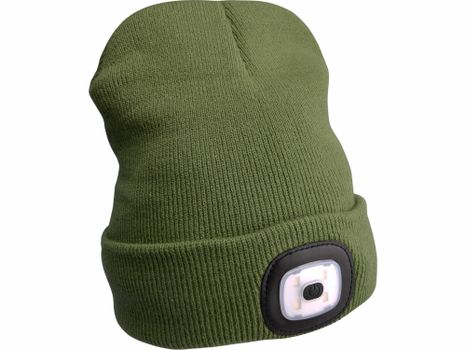 EXTOL 43192 čiapka s čelovou lampou zelená