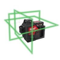 MILWAUKEE 3PL-401C 4933478102 Zelený laser s 3 rovinami a uhlom 360°