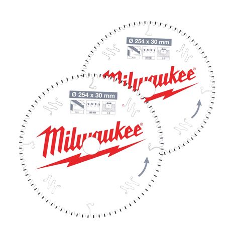 Milwaukee Set pílových kotúčov 254x30mm 60z a 80z (2ks)