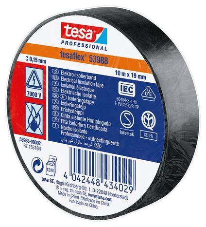 Páska 53988 elektroizolačná čierna 15mm x 10m, Tesa