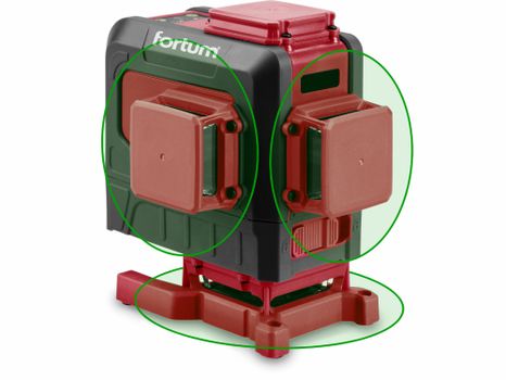 Vodováha laserová krížová samonivelačná, 3D (3x360°), zelený lúč, Li-ion akumulátor, USB nabíjanie, 